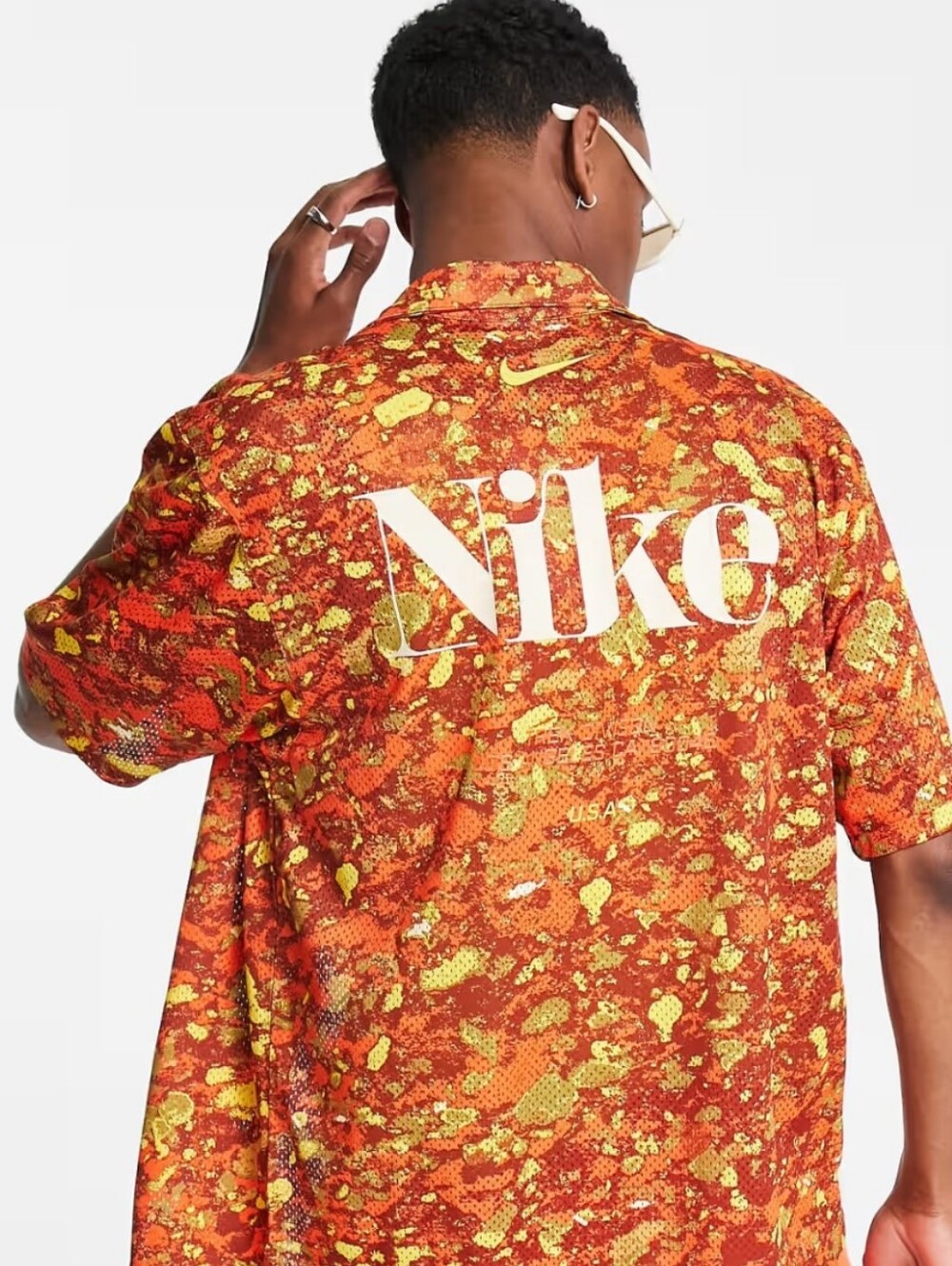 Nike Shirt Button Down Trek Division Dri-FIT Mesh Lined Resort DR9966 832 Size M